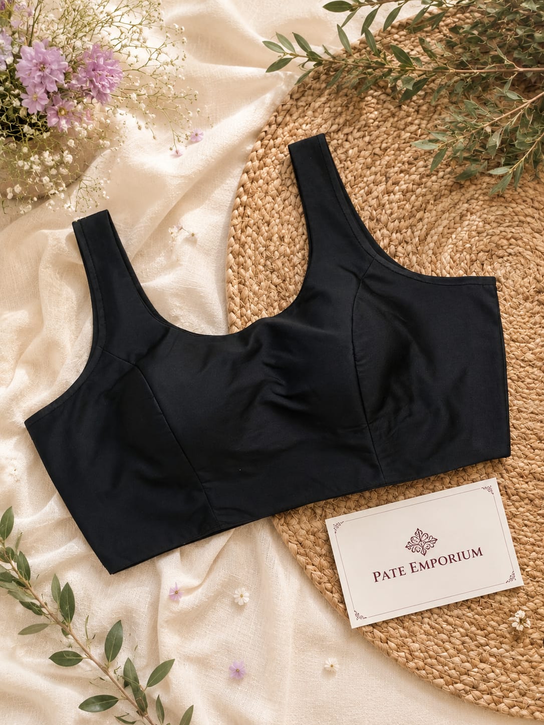 Sleeveless Classic Black Blouse