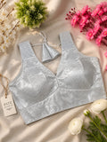 Silver Banarasi Blouse