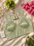 Pista Green Banarasi Blouse