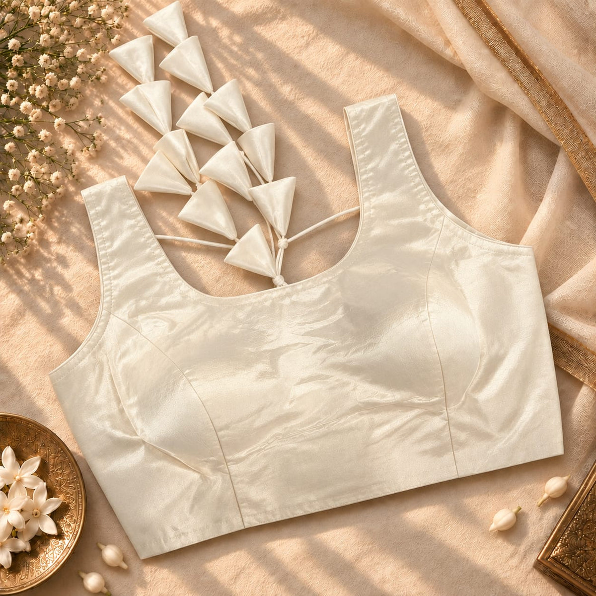 Round Neck Silk Blouse
