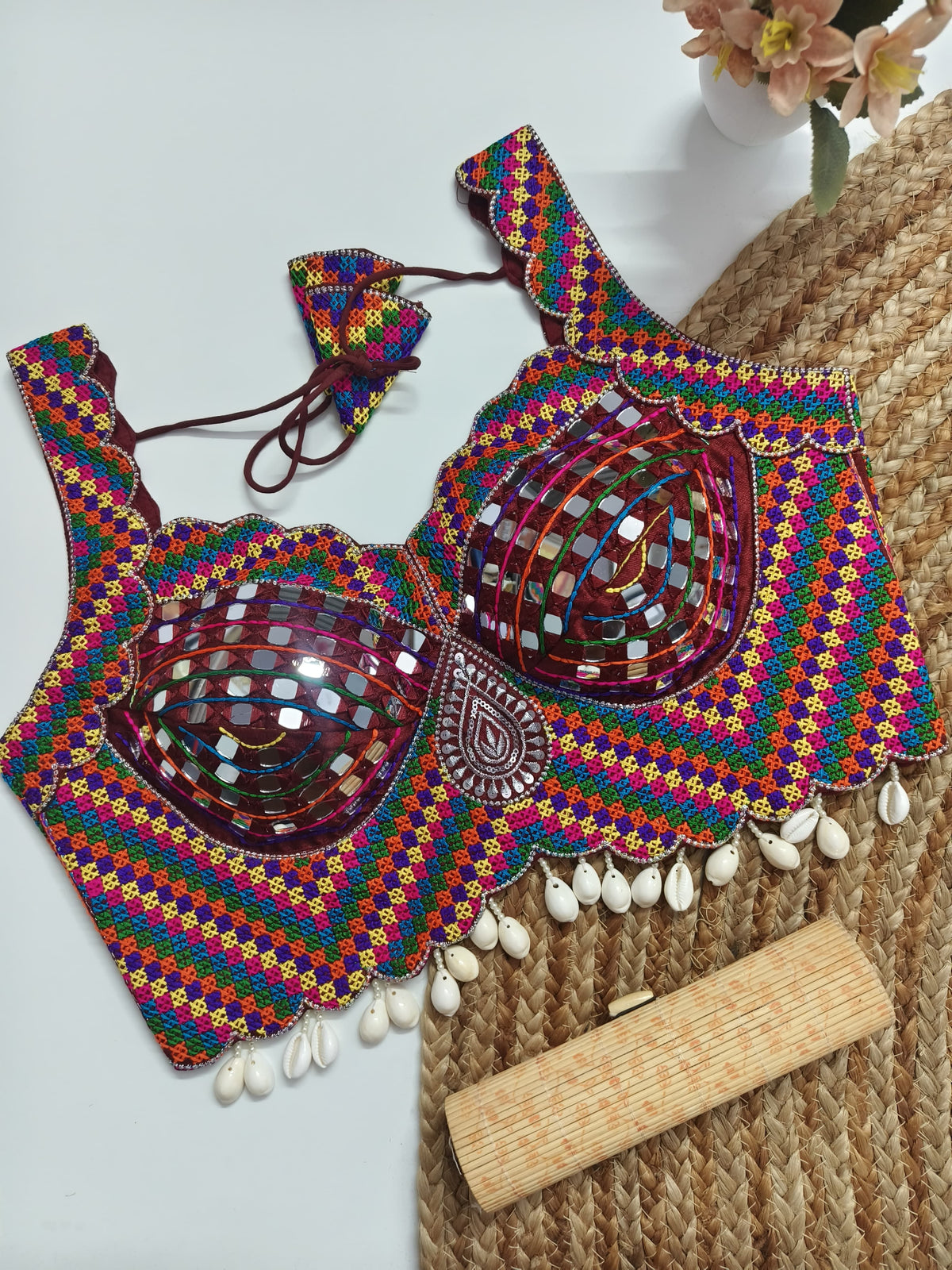 Mirror work Navratri Blouse