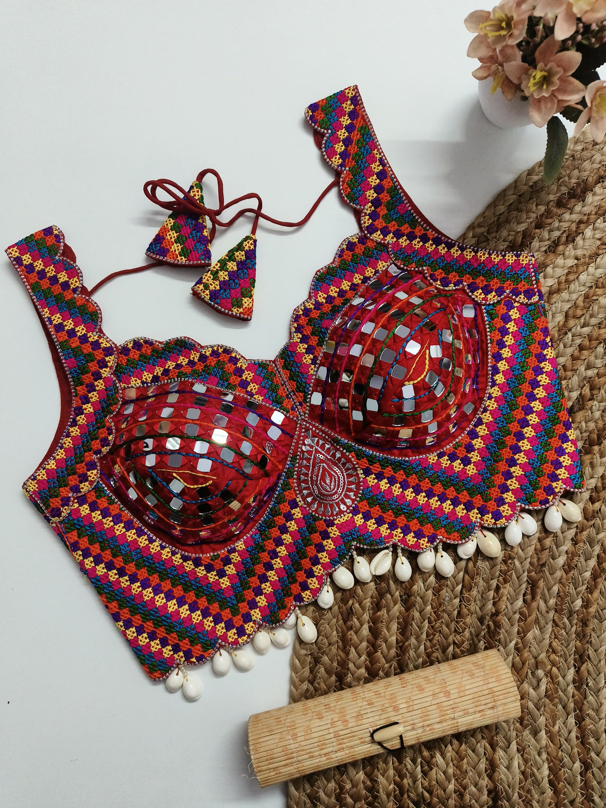 Mirror work Navratri Blouse