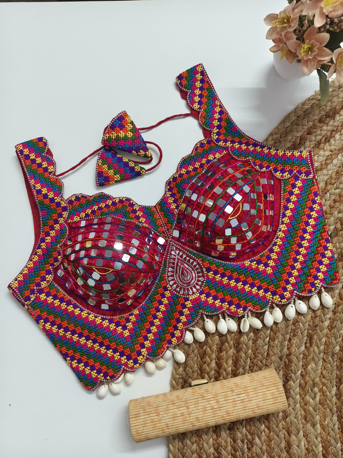 Mirror work Navratri Blouse