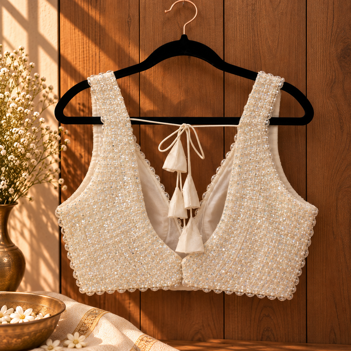 White Gems Blouse