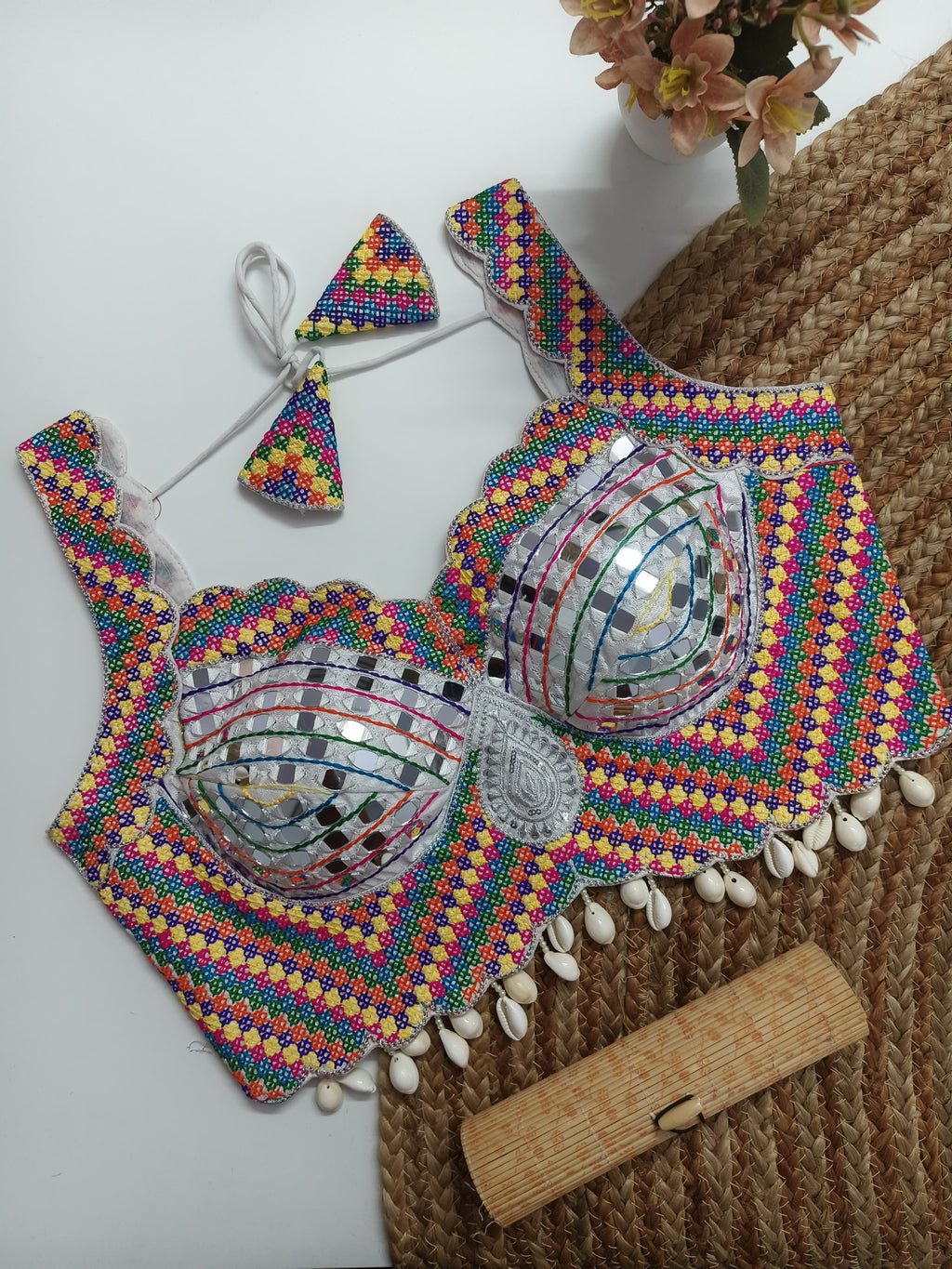 Mirror work Navratri Blouse