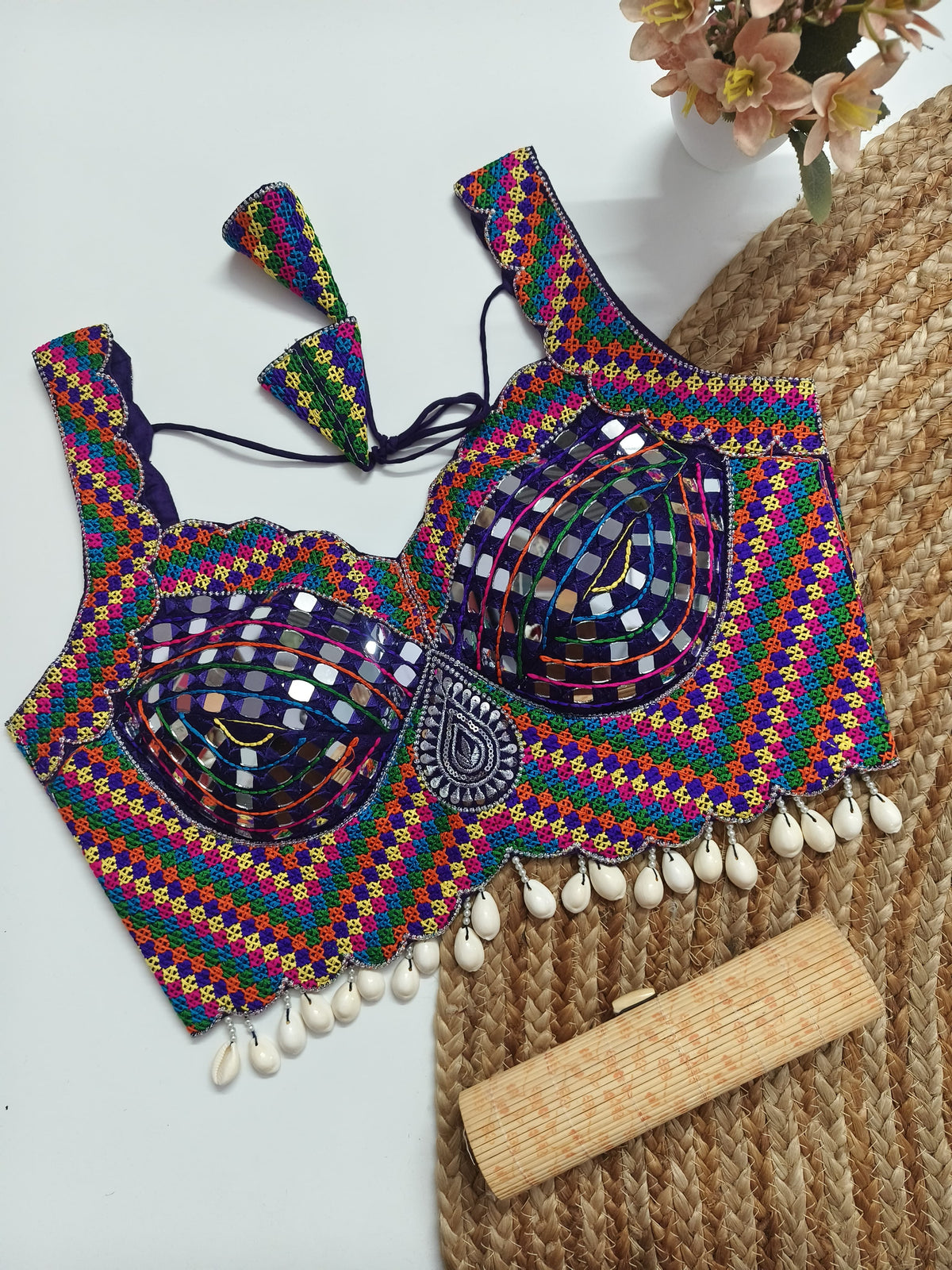 Mirror work Navratri Blouse